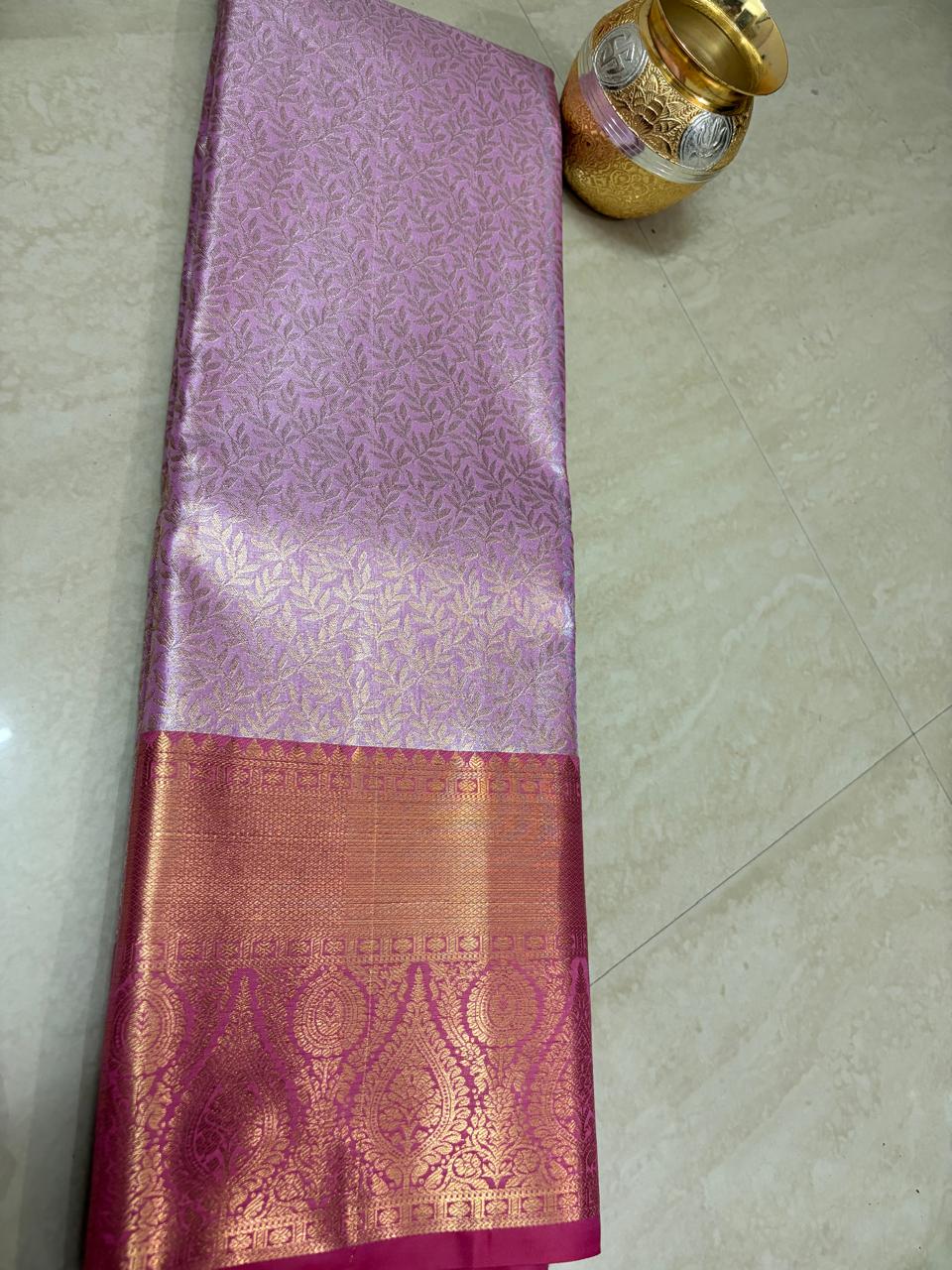 Pink Semi Silk Saree