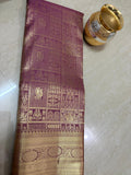 Onion Pink Semi Silk Saree